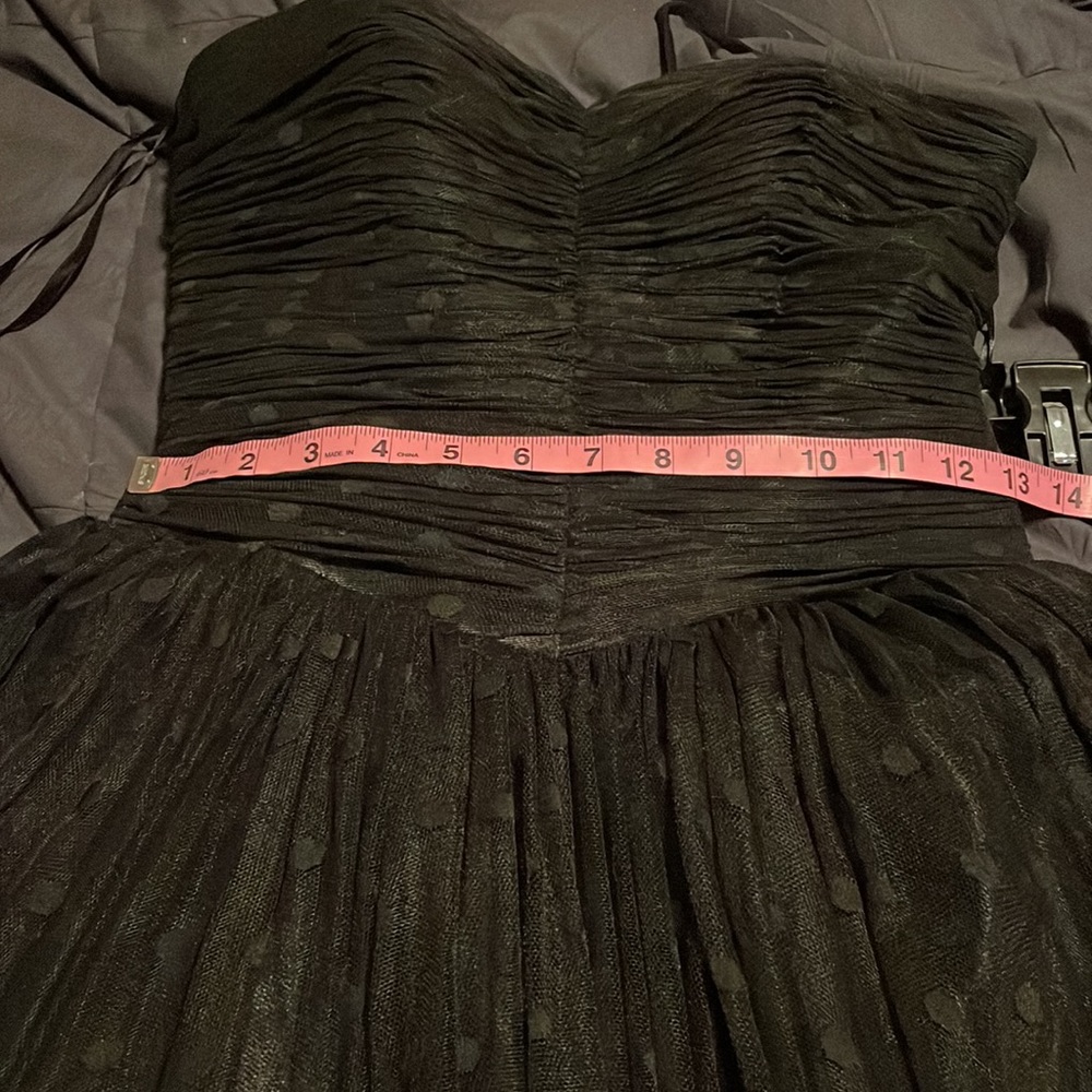 Unique Vintage Black Polka Dot Dress - Picture 9 of 10